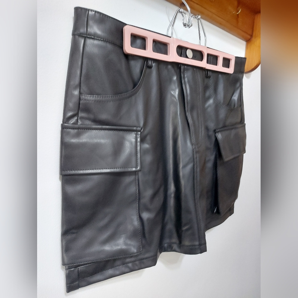 Fashion Nova faux leather skirt